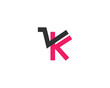 initial letter VK modern  logo design template