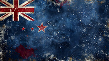 National Flag Of New Zealand Showing Union Jack And Southern Cross Constellation 