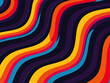 © Toey Meaong - A colorful, wavy line pattern with a black background
