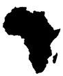 map of africa continent isolated