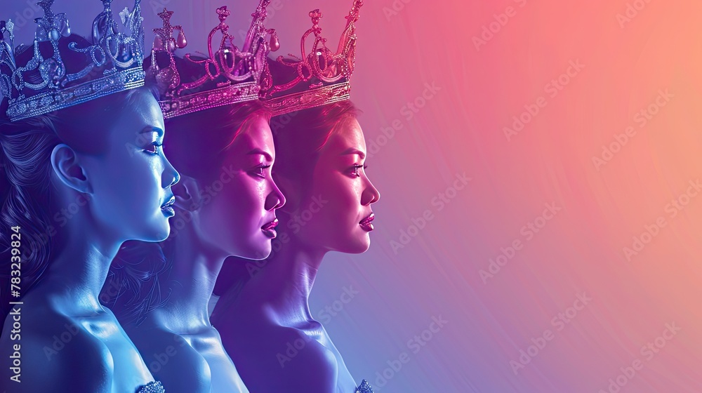 banner background International Beauty Pageant Day theme, and wide copy ...