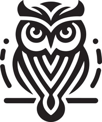 Wall Mural - Owl Silhouette Logo Design