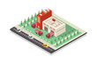 Isometric fire station