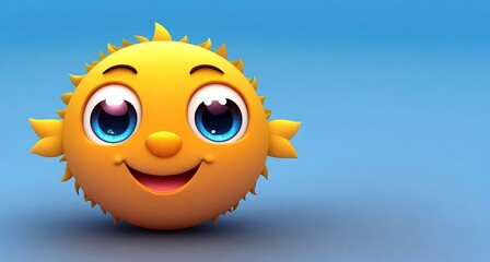  A cartoon fish with a big smile on its face.
