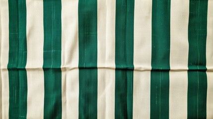 Wall Mural - fabric with green and white vertical stripes