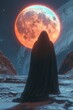 A cloaked figure wandered the endless expanse of the void, guided only by the glow of a luminous papaya orb that held the key to unlocking cosmic statistics 
