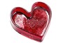 A close up of a red heart shaped object. Suitable for Valentine's Day designs