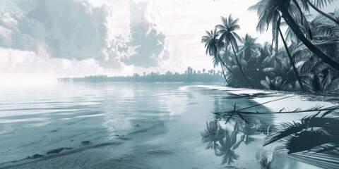 Canvas Print - Tropical beach scene, perfect for travel brochures