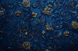 Rich royal blue with embossed golden florals, this texture adds depth and sophistication to any project needing an opulent touch.