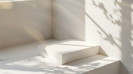 Wall Mural - A white box with shadow patterns