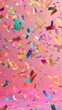 Colorful confetti falling in a birthday theme 3D style isolated flying objects memphis style 3D render   AI generated illustration