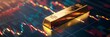Investing in gold, gold bullion on financial charts