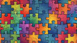 a multicolored puzzle pattern with missing pieces