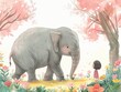 A mistreated elephant rediscovers happiness in the company of a compassionate sanctuary worker