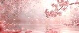 Fototapeta  - Pastelowy krajobraz w różowych odcieniach
