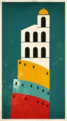 Wall Mural - Minimalist design meets Italian flair in this chic poster AI generated illustration