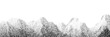 © gala - Grayscale vector halftone dots background with a fading dot effect, resembling a abstract mountain landscape. Black noise dots, a sand grain effect, and grunge banner for an abstract, textured pattern