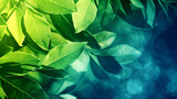 Fototapeta Sypialnia - Website banner with eco friendly green and blue.  Environmental or gardening concept with copyspace.