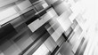 Modern grayscale abstract background featuring a dynamic composition of overlapping geometric shapes