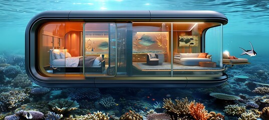 Wall Mural - Crafting a Futuristic Underwater Home