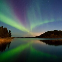 Wall Mural - Generated image of northern lights