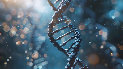 Double Helix DNA, colorful illustrative closeup, science and wonders of life