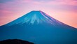 landscape fuji yama mountain japan in vapor wave synth background ai generative