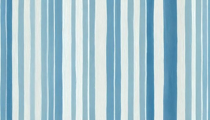 Wall Mural - vertical white and blue stripes in gouache vintage background seamless pattern light blue background