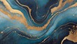 brown and blue color with golden lines liquid fluid marbled texture background