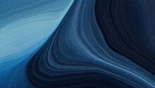 Abstract Modern Designed Horizontal Header With Very Dark Blue Light Blue And Corn Flower Blue Colors Fluid Curved Flowing Waves And Curves