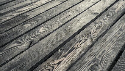 Canvas Print - wooden parket as texture in grey black vintage appearance oblique structure