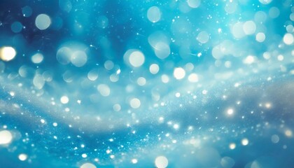 christmas glitter effects bright soft blue with hints of pearl color winter art design