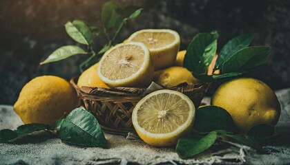 Wall Mural - collection of lemon isolated on a white background