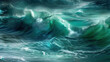 Ocean Waves of Tranquility: Aquamarine, Teal, and Pearl, Their Serenade Echoing Through the Depths of Imagination