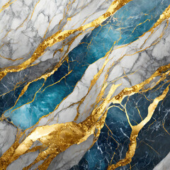  Luxury marble in gold bright colors blue and gray tones