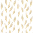 seamless golden pattern with wheat ears; great for first holy communion invitation and other accessories - vector illustration