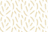 Fototapeta Mapy - wheat ear seamless golden pattern with wheat ears; great for first holy communion invitation and other accessories - vector illustration