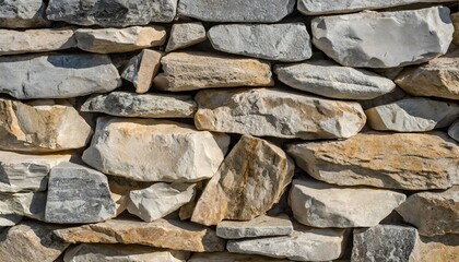 Canvas Print - decorative fence real stone wall surface