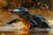 Graceful Predator's Sunset Dive. Concept Wildlife Photography, Nature Portrait, Sunset Silhouette, Majestic Animals
