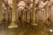 Turkey;Istanbul;2024 March 21; The Basilica Cistern - underground water reservoir build by Emperor Justinianus in 6th century, Istanbul, Turkey. The Basilica Cistern, (Yerebatan), Istanbul, Turkey.