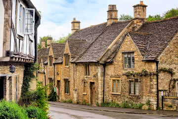 Canvas Print - The quaint Cotswolds village of Castle Combe, Wiltshire, England