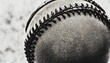 leather stitches on a baseball high key the word baseball over white