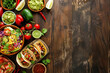 colorful mexican  food  spread for cinco de mayo celebration