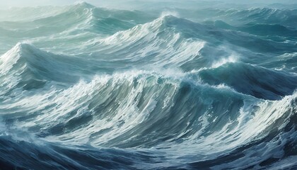 Wall Mural - abstract white waves background