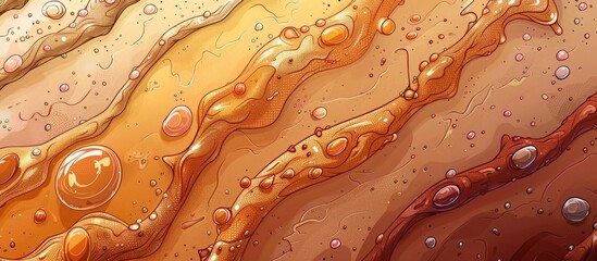 Poster - Artistic depiction capturing the essence of a liquid substance through intricate brush strokes and vibrant colors