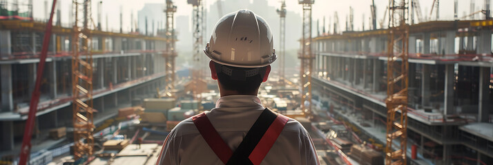 civil engineer on his back observing work photograph