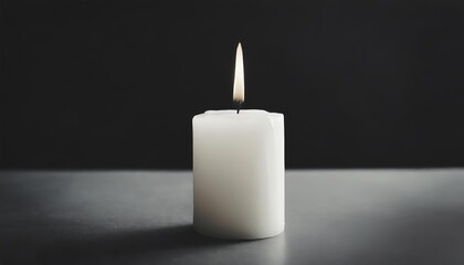 Canvas Print - burning candle on black background