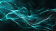 © Bijac - abstract teal light lines and curves on dark background futuristic technology concept