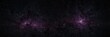 purple stars on black empty space universe void panoramic wide angle view from Generative AI