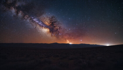 Night Sky Landscape with Milky Way background